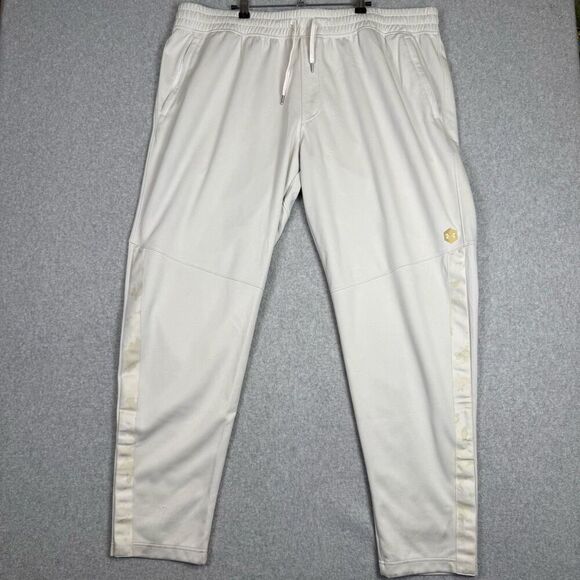 Under Armour rush upstream warm up Men's Size 3XL XXXL cream camo Print Sweatpan - Picture 1 of 13